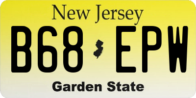 NJ license plate B68EPW