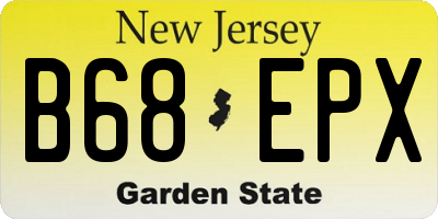 NJ license plate B68EPX