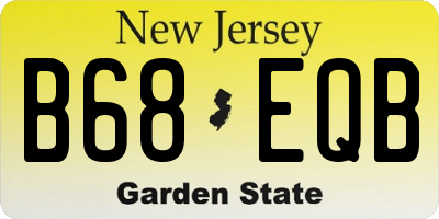 NJ license plate B68EQB