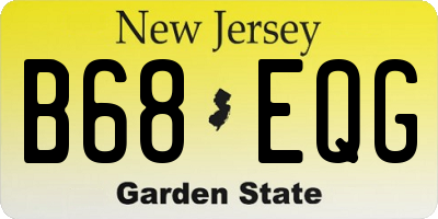 NJ license plate B68EQG