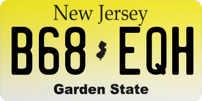 NJ license plate B68EQH