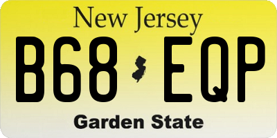 NJ license plate B68EQP