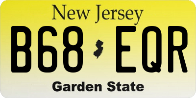 NJ license plate B68EQR