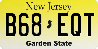 NJ license plate B68EQT