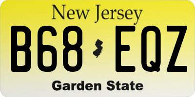 NJ license plate B68EQZ