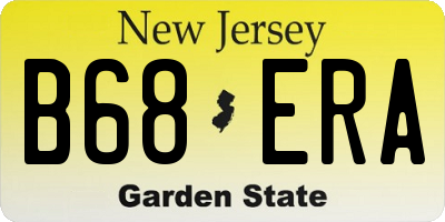 NJ license plate B68ERA