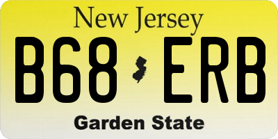 NJ license plate B68ERB