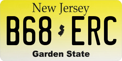 NJ license plate B68ERC
