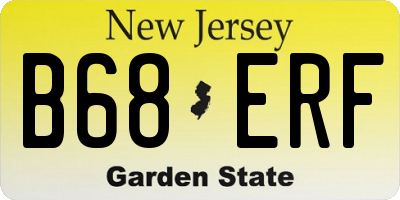NJ license plate B68ERF