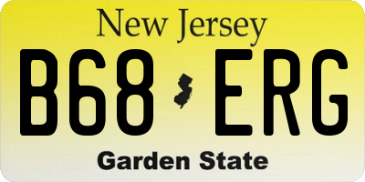NJ license plate B68ERG