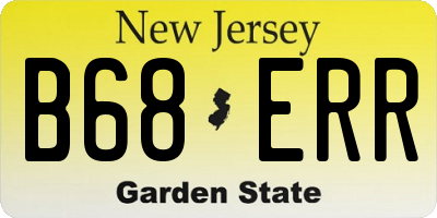 NJ license plate B68ERR