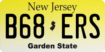 NJ license plate B68ERS