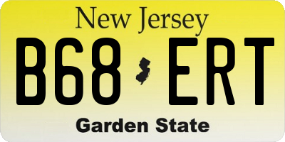 NJ license plate B68ERT