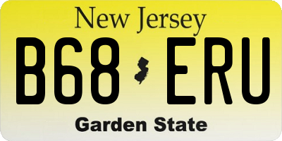 NJ license plate B68ERU