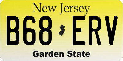 NJ license plate B68ERV