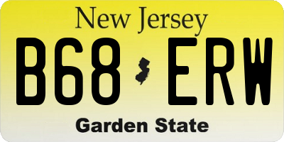 NJ license plate B68ERW