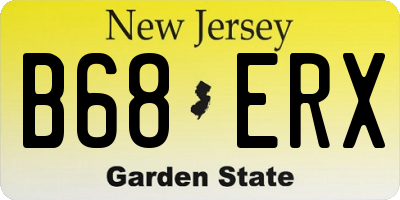 NJ license plate B68ERX