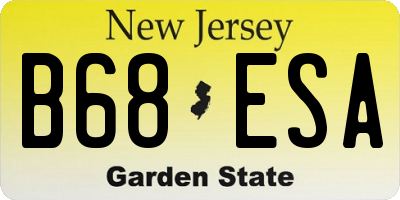 NJ license plate B68ESA