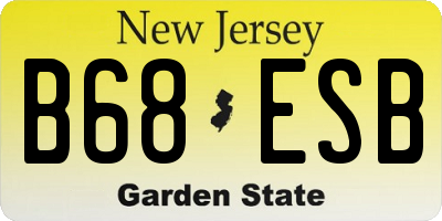 NJ license plate B68ESB