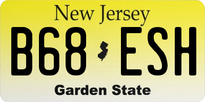 NJ license plate B68ESH