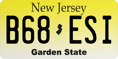 NJ license plate B68ESI