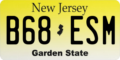 NJ license plate B68ESM