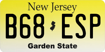 NJ license plate B68ESP