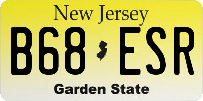 NJ license plate B68ESR