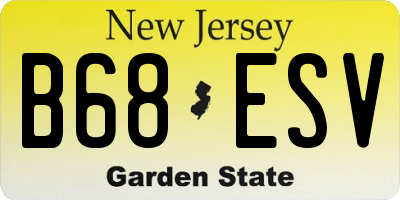 NJ license plate B68ESV