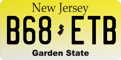 NJ license plate B68ETB