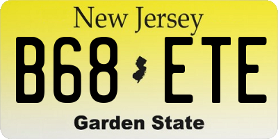 NJ license plate B68ETE
