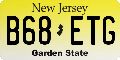 NJ license plate B68ETG