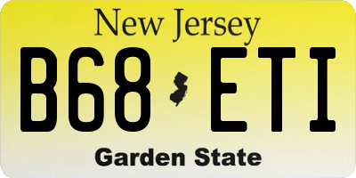 NJ license plate B68ETI