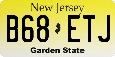 NJ license plate B68ETJ