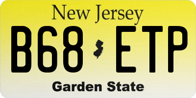 NJ license plate B68ETP