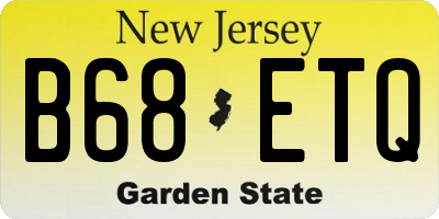 NJ license plate B68ETQ