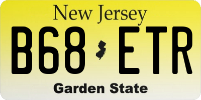NJ license plate B68ETR