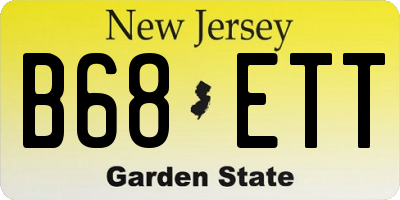 NJ license plate B68ETT