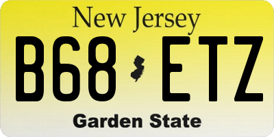 NJ license plate B68ETZ