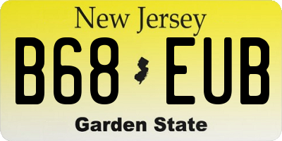 NJ license plate B68EUB