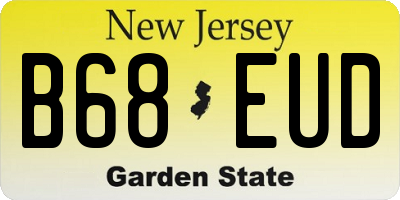 NJ license plate B68EUD