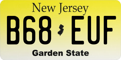 NJ license plate B68EUF
