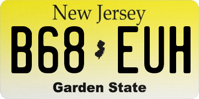 NJ license plate B68EUH