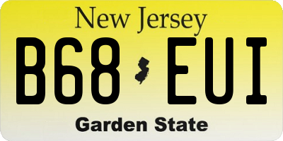 NJ license plate B68EUI