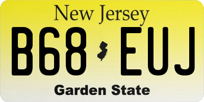 NJ license plate B68EUJ