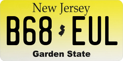NJ license plate B68EUL