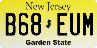 NJ license plate B68EUM