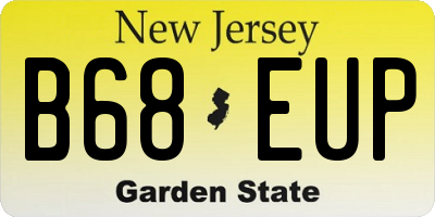 NJ license plate B68EUP