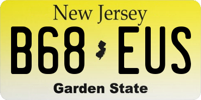 NJ license plate B68EUS