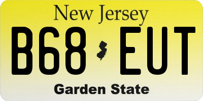 NJ license plate B68EUT